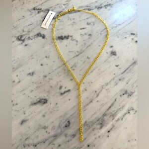 NWT Uncommon James Gold Y Lariat Necklace